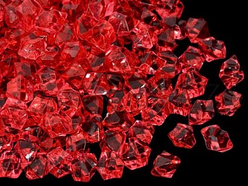 Krystaly dekorační malé červené