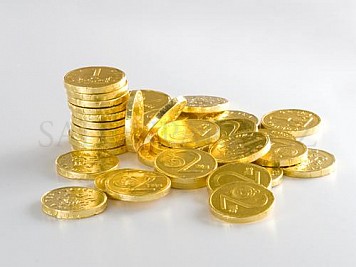 Čokoládové mince zlaté