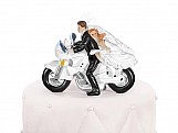 Figurka na dort Novomanželé na motocyklu